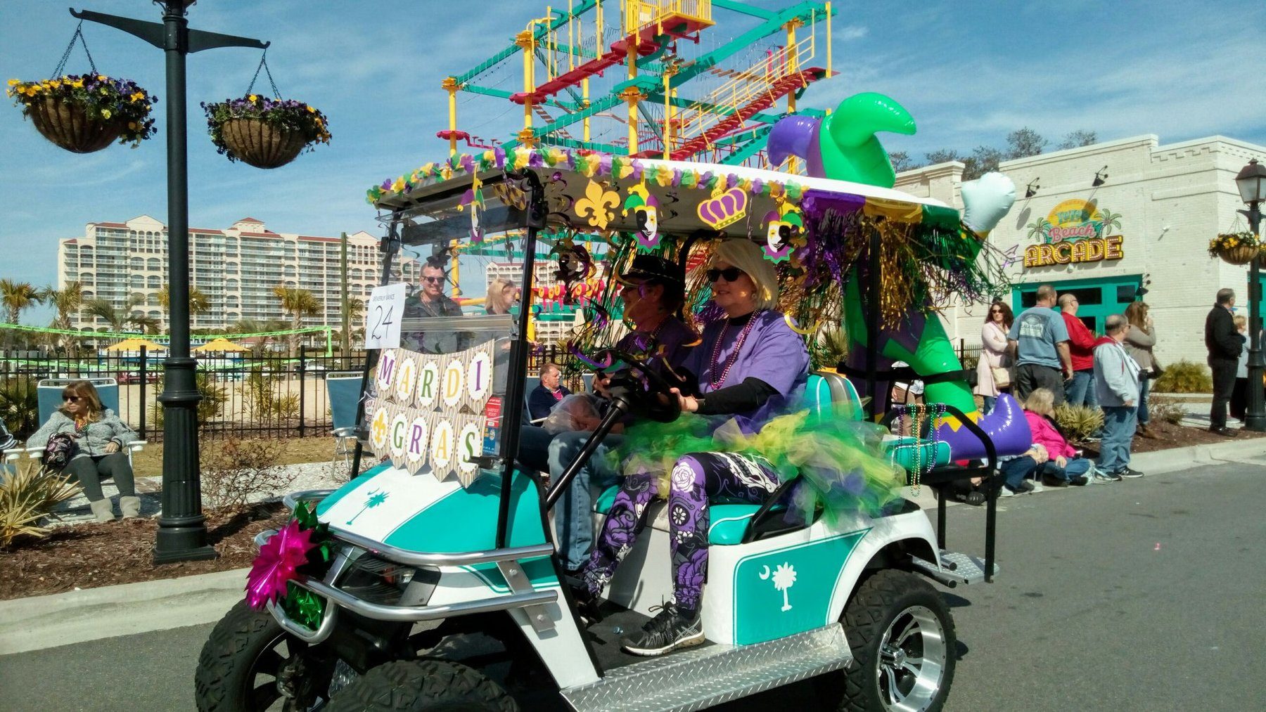 LuLus North Myrtle Beach Mardi Gras Golf Cart Parade